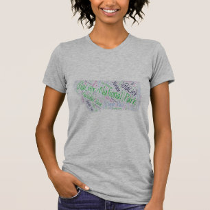 Glacier National Park Montana word art shirt