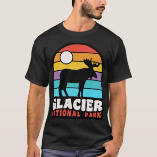 Glacier National Park Moose Badge T-Shirt