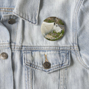 Glacier National Park Mountain Goat Photo 2 Inch Round Button