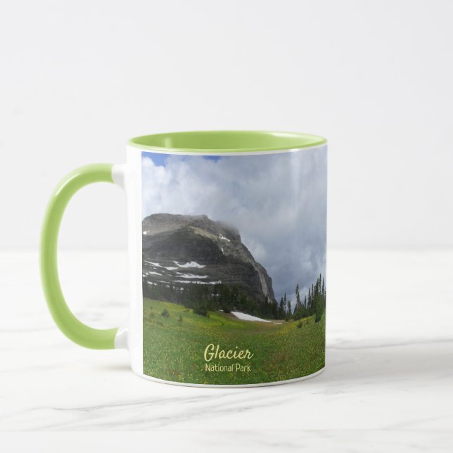 Glacier National Park Mountain Meadow Photo Mug (Left)