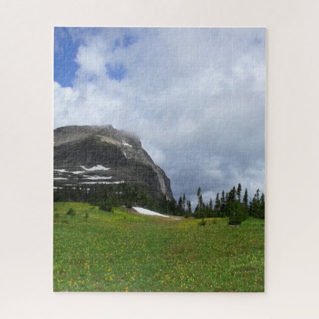 Glacier National Park Mountain Meadow Scenic Photo Jigsaw Puzzle (Vertical)