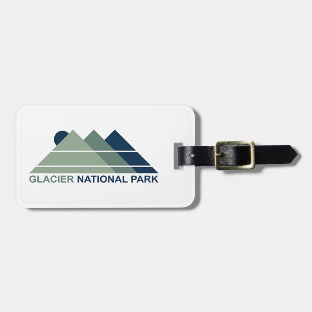 Glacier National Park Mountain Sun Luggage Tag (Front Horizontal)