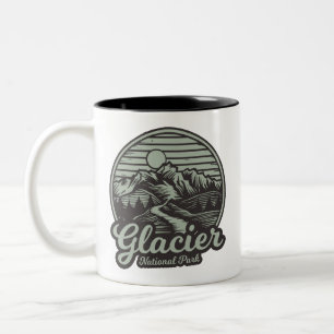 Glacier National Park Mountain Trail Two-Tone Coffee Mug
