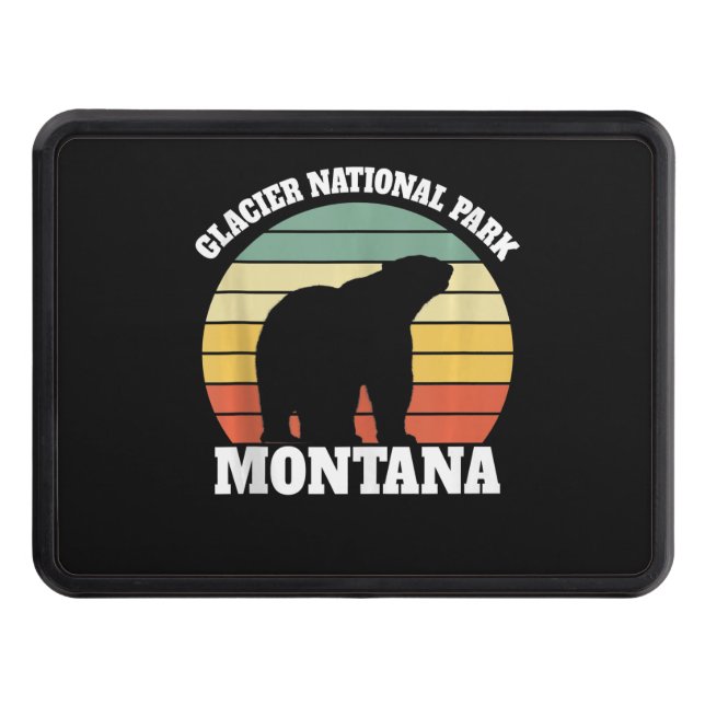 Glacier National Park Polar Bear Lover Trailer Hitch Cover (Front)