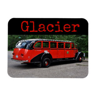 Glacier National Park Red Bus Magnet