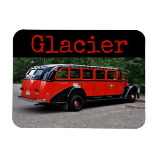 Glacier National Park Red Bus Magnet