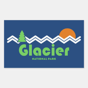 Glacier National Park Retro Sticker