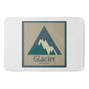 Glacier National Park Rustic Bath Mat