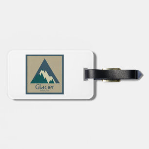 Glacier National Park Rustic Luggage Tag