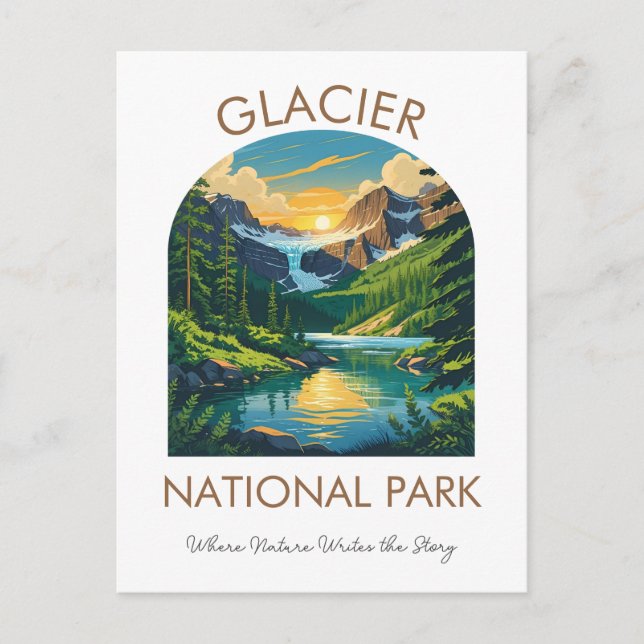 Glacier National Park Scenic Postcard (Front)