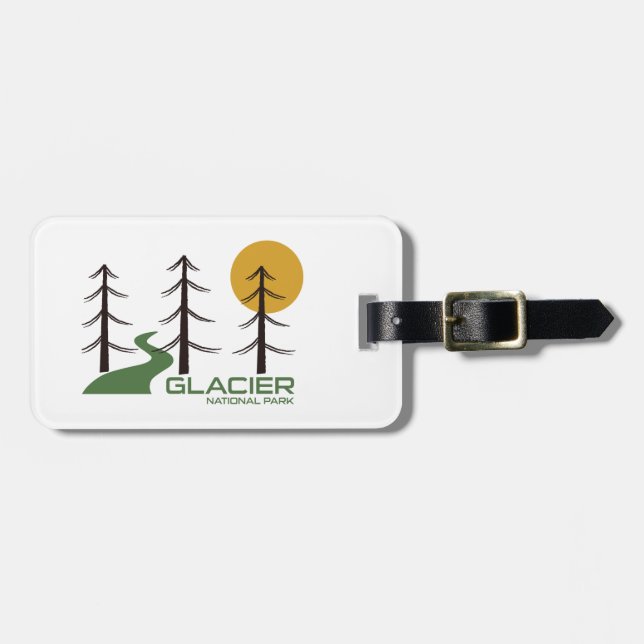 Glacier National Park Trail Luggage Tag (Front Horizontal)