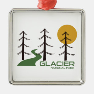 Glacier National Park Trail Metal Ornament