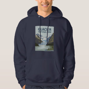 Glacier National Park Travel Art Hoodie
