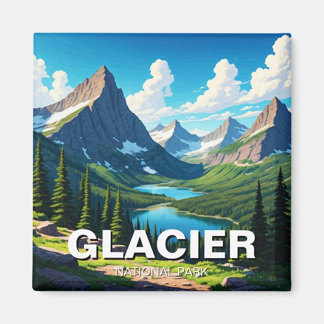 Glacier National Park Travel Magnet (Front)