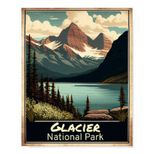 Glacier National Park Vintage