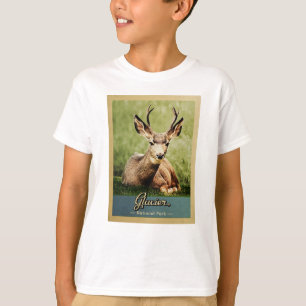 Glacier National Park Vintage Travel Deer T-Shirt