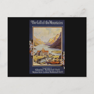 Glacier National Park Waterton Lakes Postcard