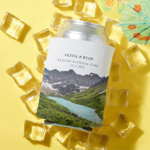 Glacier National Park Wedding Favour Custom  Can Cooler