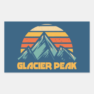 Glacier Peak Retro Turquoise Sticker