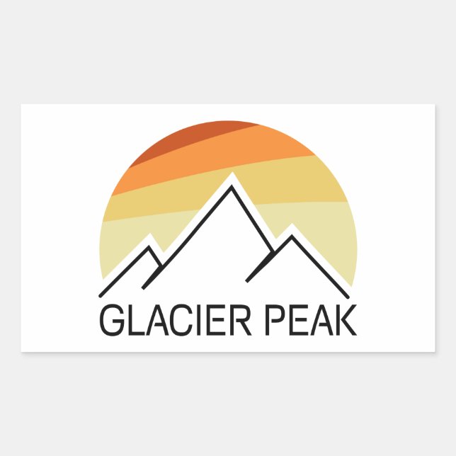 Glacier Peak Washington Retro Sticker (Front)