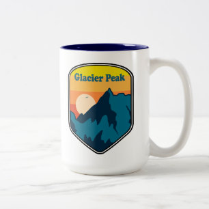 Glacier Peak Washington Sunrise Two-Tone Coffee Mug