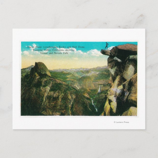 Glacier Point, Half Dome, and Yosemite Valley Postcard (Front)