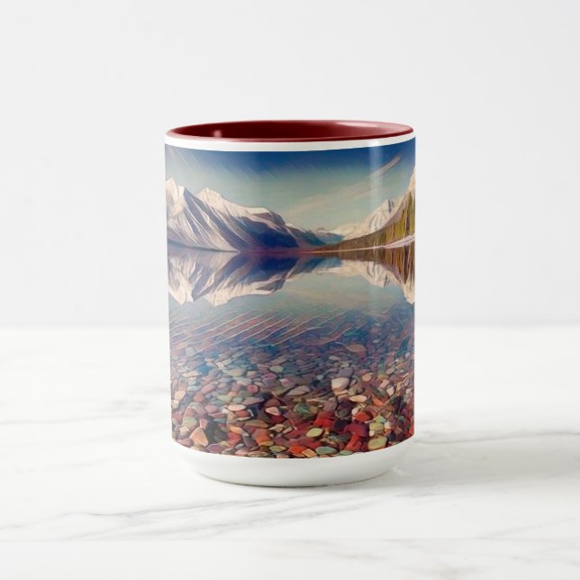 Glacier Reflections mug of Lake McDonald (Center)