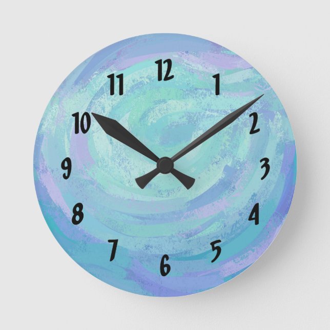 Glacier Round Clock (Front)