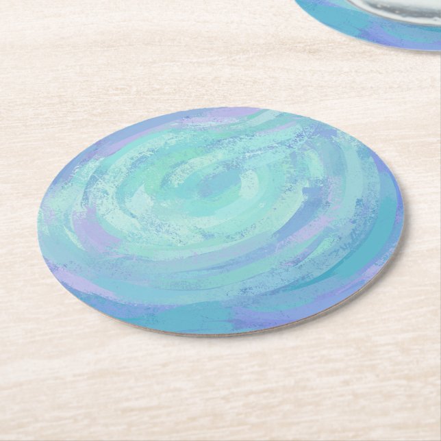 Glacier Round Paper Coaster (Angled)