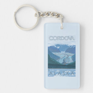 Glacier Scene - Cordova, Alaska Keychain