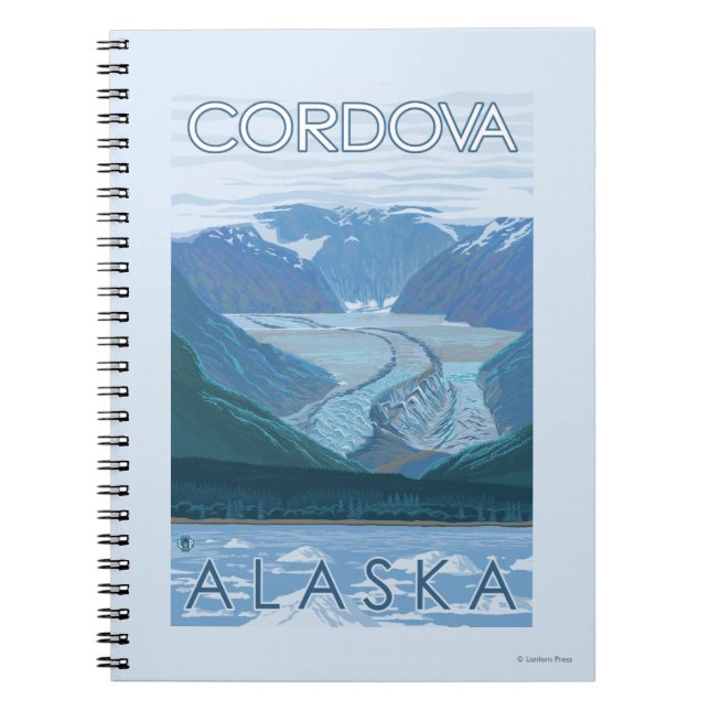 Glacier Scene - Cordova, Alaska Notebook (Front)
