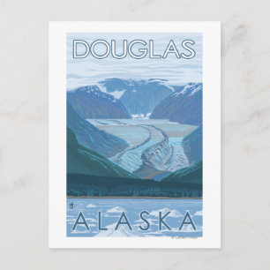 Glacier Scene - Douglas, Alaska Postcard
