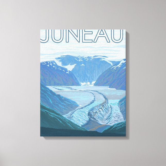 Glacier Scene - Juneau, Alaska Canvas Print (Front)