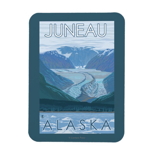 Glacier Scene - Juneau, Alaska Magnet (Vertical)