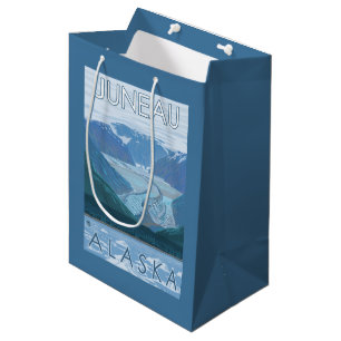 Glacier Scene - Juneau, Alaska Medium Gift Bag