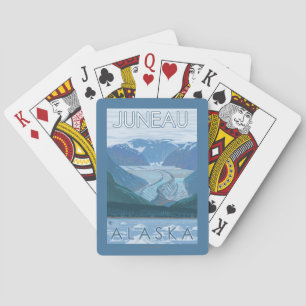 Glacier Scene - Juneau, Alaska Playing Cards