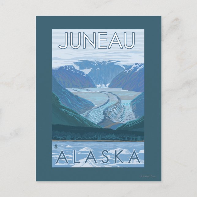 Glacier Scene - Juneau, Alaska Postcard (Front)