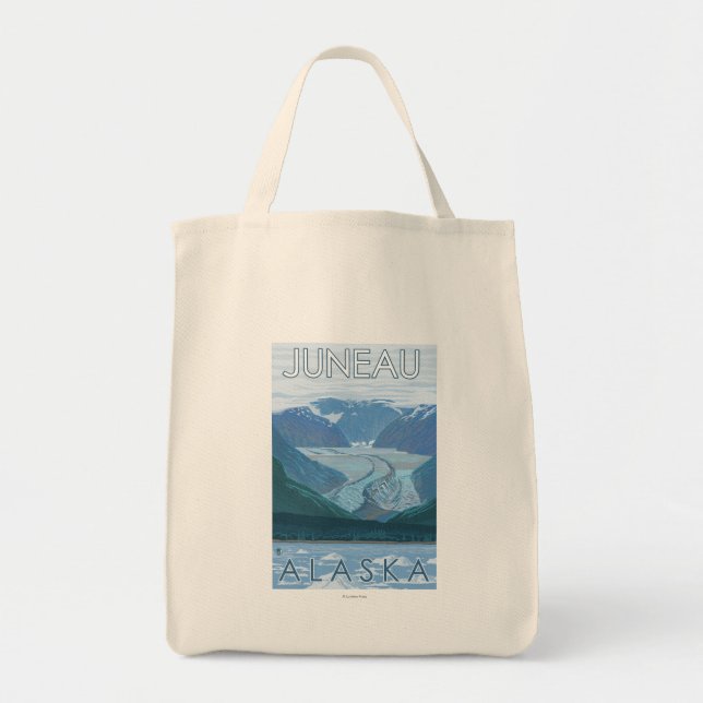 Glacier Scene - Juneau, Alaska Tote Bag (Front)