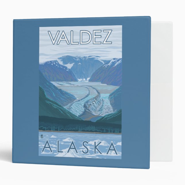 Glacier Scene - Valdez, Alaska Binder (Front/Inside)