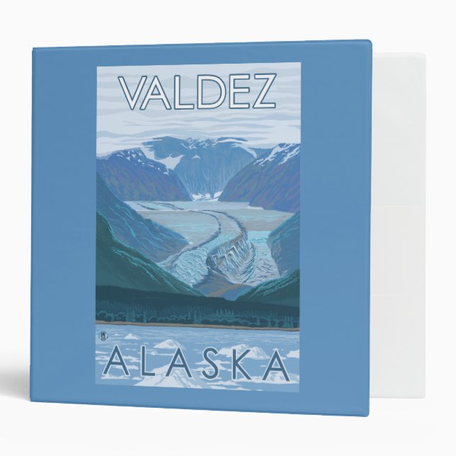 Glacier Scene - Valdez, Alaska Binder (Front/Inside)