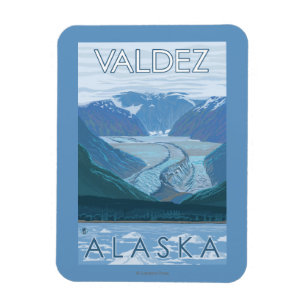 Glacier Scene - Valdez, Alaska Magnet