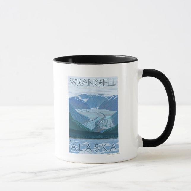 Glacier Scene - Wrangell, Alaska Mug (Right)