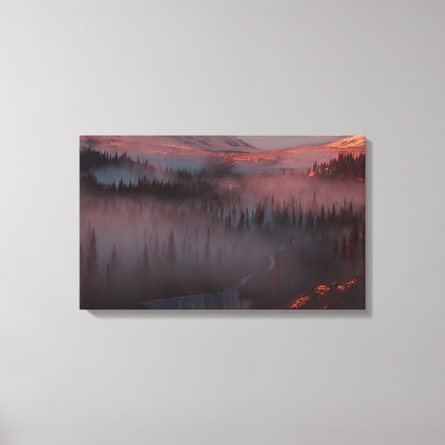 Glacier Valley (Sunrise) Canvas Print (Front)