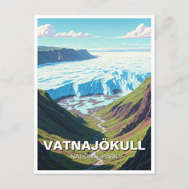 Glacier Vatnajökull National Park Postcard (Front)