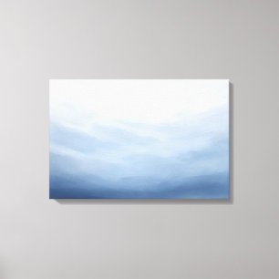 Glacier Veil Soft Powder Wash Canvas Print