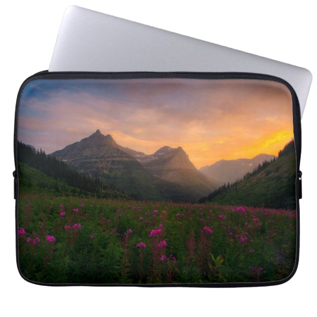 Glacier Wildflowers Laptop Sleeve (Front)