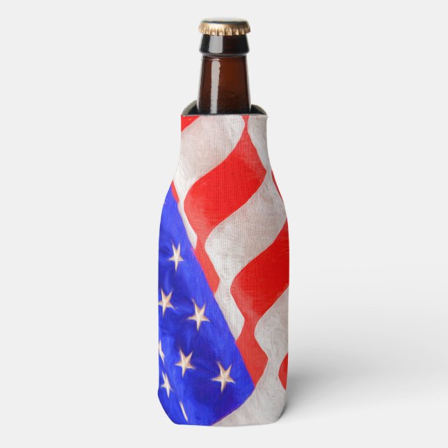 Glacière de bouteille de drapeau américain (Bottle Devant)