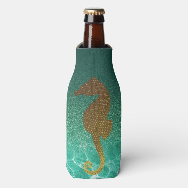 Glacière de bouteille de Parties scintillant Gold  (Bottle Devant)