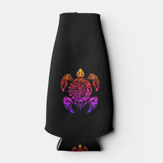 Glacière de bouteille de tortue tribale (Devant)