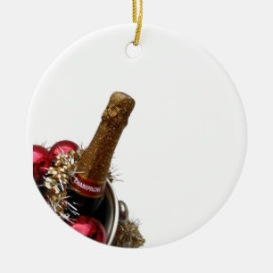 glacière de champagne ornement de noël